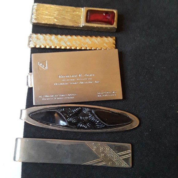 18 VINTAGE TIE CLIPS 2 COLLAR CLIPS 4 OLD CUFFLINKS (1) HICKOK + 11 OTHER CLIPS - Picture 4 of 4